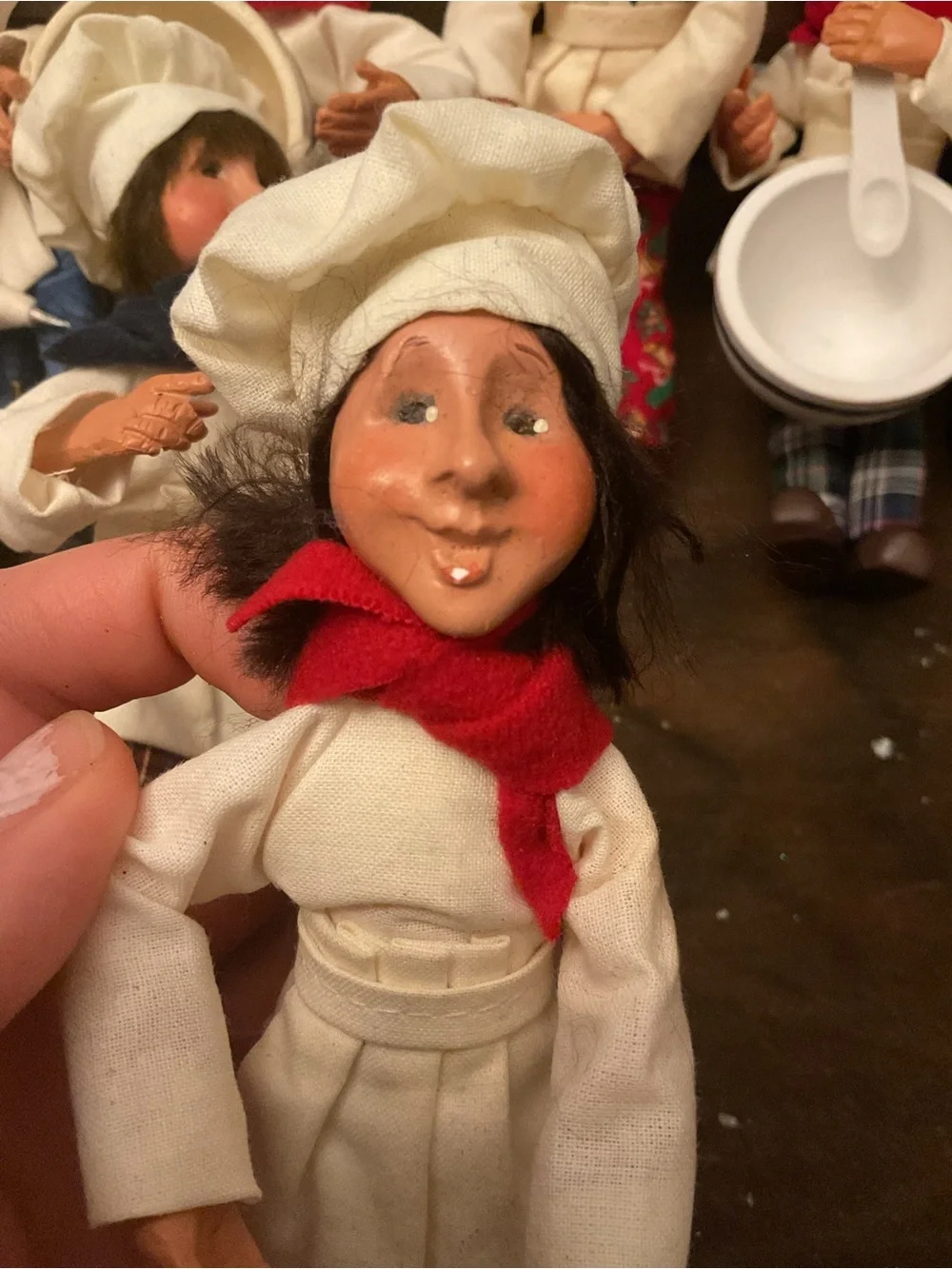 Rare Find Vtg Byers Choice Kindle Creations Lot of 8 Christmas Chef Ornaments